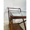 ANTICO CARRELLO PORTAVIVANDE STILE PAOLO BUFFA ANNI 50 LEGNO VETRO BAR PORTATA