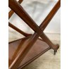 ANTICO CARRELLO PORTAVIVANDE STILE PAOLO BUFFA ANNI 50 LEGNO VETRO BAR PORTATA