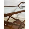 ANTICO CARRELLO PORTAVIVANDE STILE PAOLO BUFFA ANNI 50 LEGNO VETRO BAR PORTATA