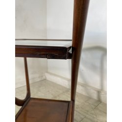 ANTICO CARRELLO PORTAVIVANDE STILE PAOLO BUFFA ANNI 50 LEGNO VETRO BAR PORTATA