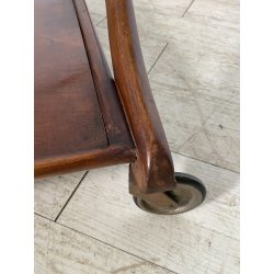 ANTICO CARRELLO PORTAVIVANDE STILE PAOLO BUFFA ANNI 50 LEGNO VETRO BAR PORTATA