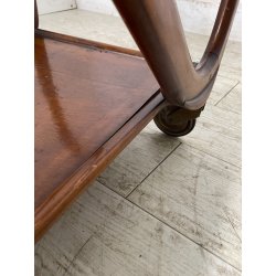 ANTICO CARRELLO PORTAVIVANDE STILE PAOLO BUFFA ANNI 50 LEGNO VETRO BAR PORTATA
