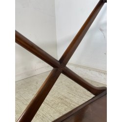 ANTICO CARRELLO PORTAVIVANDE STILE PAOLO BUFFA ANNI 50 LEGNO VETRO BAR PORTATA