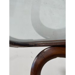 ANTICO CARRELLO PORTAVIVANDE STILE PAOLO BUFFA ANNI 50 LEGNO VETRO BAR PORTATA