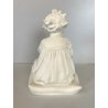 SCULTURA CERAMICA BISCUIT BIANCA Arturo Pannunzio BIMBA CON CANE ART DECO 1932