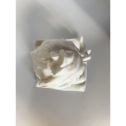 SCULTURA CERAMICA BISCUIT BIANCA Arturo Pannunzio BIMBA CON CANE ART DECO 1932