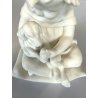 SCULTURA CERAMICA BISCUIT BIANCA Arturo Pannunzio BIMBA CON CANE ART DECO 1932