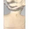 SCULTURA CERAMICA BISCUIT BIANCA Arturo Pannunzio BIMBA CON CANE ART DECO 1932