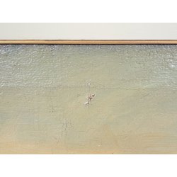 DIPINTO OLIO Carlo Monti VEDUTA PAESAGGIO LACUSTRE LAGO MAGGIORE MONTAGNE