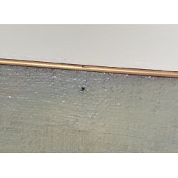 DIPINTO OLIO Carlo Monti VEDUTA PAESAGGIO LACUSTRE LAGO MAGGIORE MONTAGNE