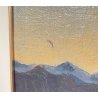 DIPINTO OLIO Carlo Monti VEDUTA PAESAGGIO LACUSTRE LAGO MAGGIORE MONTAGNE