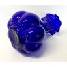 GRANDE VASO VETRO SOFFIATO BLU MURANO DESIGN PORTAFIORI FIORE ITALIAN GLASS ART