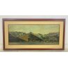 DIPINTO OLIO Carlo Monti VEDUTA PAESAGGIO LACUSTRE LAGO MAGGIORE MONTAGNE