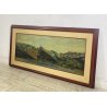 DIPINTO OLIO Carlo Monti VEDUTA PAESAGGIO LACUSTRE LAGO MAGGIORE MONTAGNE