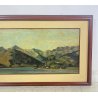 DIPINTO OLIO Carlo Monti VEDUTA PAESAGGIO LACUSTRE LAGO MAGGIORE MONTAGNE