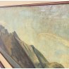 DIPINTO OLIO Carlo Monti VEDUTA PAESAGGIO LACUSTRE LAGO MAGGIORE MONTAGNE
