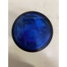 VASO VETRO BLU COBALTO DECORO ARGENTO FOGLIATO SILVER OVERLAY ART DECO' '900