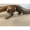 VOLPE STILIZZATA RIVESTITA PUNZONATA  ARGENTO FIORENTINO 990 STILE ART DECò 33cm