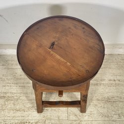 ANTICO TAVOLO LAVORO CALZOLAIO COMODINO LEGNO ABETE METÀ 1900 CASSETTO TAVOLINO