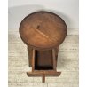ANTICO TAVOLO LAVORO CALZOLAIO COMODINO LEGNO ABETE METÀ 1900 CASSETTO TAVOLINO