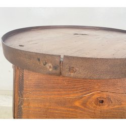 ANTICO TAVOLO LAVORO CALZOLAIO COMODINO LEGNO ABETE METÀ 1900 CASSETTO TAVOLINO