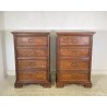 ANTICA COPPIA CASSETTIERA CANTERANO LEGNO NOCE 1800 COMO CREDENZA COMODINO EPOCA