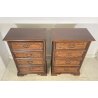 ANTICA COPPIA CASSETTIERA CANTERANO LEGNO NOCE 1800 COMO CREDENZA COMODINO EPOCA