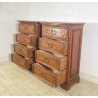 ANTICA COPPIA CASSETTIERA CANTERANO LEGNO NOCE 1800 COMO CREDENZA COMODINO EPOCA