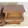 ANTICA COPPIA CASSETTIERA CANTERANO LEGNO NOCE 1800 COMO CREDENZA COMODINO EPOCA