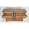 ANTICA COPPIA CASSETTIERA CANTERANO LEGNO NOCE 1800 COMO CREDENZA COMODINO EPOCA