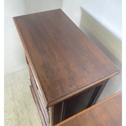ANTICA COPPIA CASSETTIERA CANTERANO LEGNO NOCE 1800 COMO CREDENZA COMODINO EPOCA