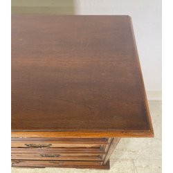 ANTICA COPPIA CASSETTIERA CANTERANO LEGNO NOCE 1800 COMO CREDENZA COMODINO EPOCA