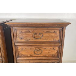 ANTICA COPPIA CASSETTIERA CANTERANO LEGNO NOCE 1800 COMO CREDENZA COMODINO EPOCA