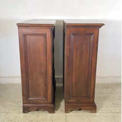 ANTICA COPPIA CASSETTIERA CANTERANO LEGNO NOCE 1800 COMO CREDENZA COMODINO EPOCA