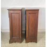 ANTICA COPPIA CASSETTIERA CANTERANO LEGNO NOCE 1800 COMO CREDENZA COMODINO EPOCA