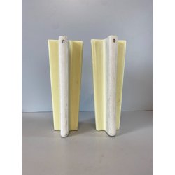 COPPIA UMIDIFICATORI VINTAGE CERAMICA SCI Laveno SMALTO MAT GIALLO '40/'50