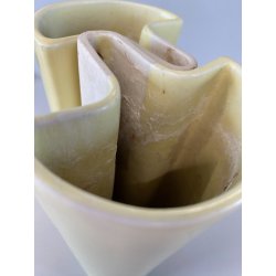 COPPIA UMIDIFICATORI VINTAGE CERAMICA SCI Laveno SMALTO MAT GIALLO '40/'50