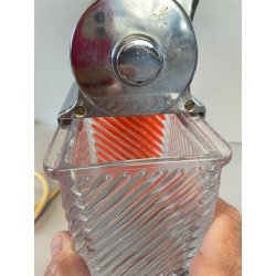 GRATTUGIA ELETTRICA Quick Mill OMRE ARANCIONE VETRO CROMO MODERNARIATO FUNZIONA