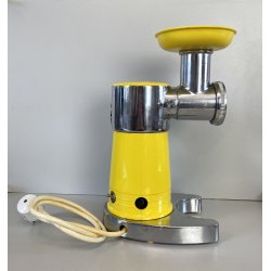 TRITACARNE ELETTRICA Quick Mill OMRE GIALLA CROMO MODERNARIATO FUNZIONANTE '60s