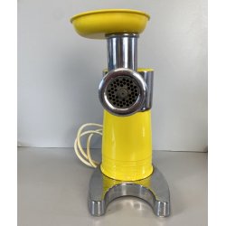 TRITACARNE ELETTRICA Quick Mill OMRE GIALLA CROMO MODERNARIATO FUNZIONANTE '60s