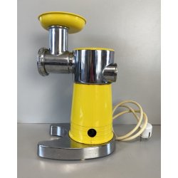 TRITACARNE ELETTRICA Quick Mill OMRE GIALLA CROMO MODERNARIATO FUNZIONANTE '60s