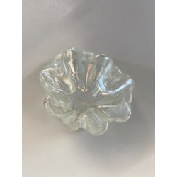 POSACENERE da MANO VETRO MURANO Ercole Barovier IRIDATO COSTOLATO ø 8cm ANNI '40