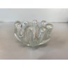 POSACENERE da MANO VETRO MURANO Ercole Barovier IRIDATO COSTOLATO ø 8cm ANNI '40