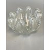 POSACENERE da MANO VETRO MURANO Ercole Barovier IRIDATO COSTOLATO ø 8cm ANNI '40