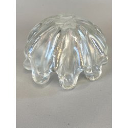 POSACENERE da MANO VETRO MURANO Ercole Barovier IRIDATO COSTOLATO ø 8cm ANNI '40