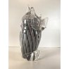 SCULTURA FIGURA CIVETTA GUFO OWL V. Nason VETRO SOMMERSO MURANO 16 cm/h '70