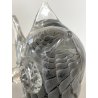 SCULTURA FIGURA CIVETTA GUFO OWL V. Nason VETRO SOMMERSO MURANO 16 cm/h '70