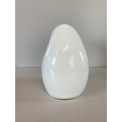 RARA SCULTURA ORSO POLARE La Murrina VETRO MURANO PIENO BIANCO h18cm FIRMATO '70