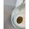 RARA SCULTURA ORSO POLARE La Murrina VETRO MURANO PIENO BIANCO h18cm FIRMATO '70