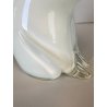 RARA SCULTURA ORSO POLARE La Murrina VETRO MURANO PIENO BIANCO h18cm FIRMATO '70